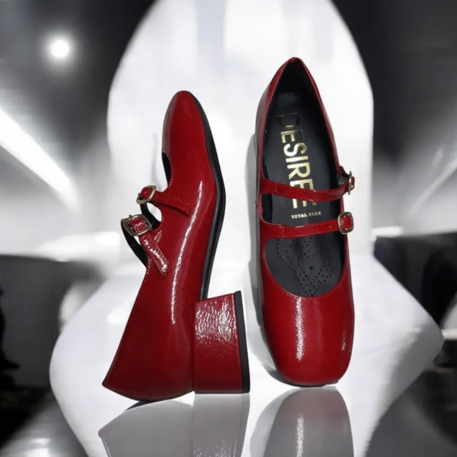 zapatos_de_tacn_bajo_con__4.webp Calzaro Zapatos De Tac贸n | Confort | Zapatos de Tacón Bajo Con Dos Correas Mary Jane Desiree Daky 1 Rojo.