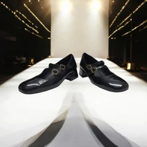 Calzaro Zapatos De Tac贸n | Confort | Zapatos de Tacón Bajo Con Dos Correas Mary Jane Desiree Daky 1 Negro.