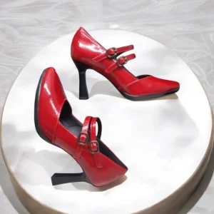 Calzaro Zapatos De Tac贸n | Confort | Zapatos de Tacón Mary Jane Desiree Syra 22 Rojo.