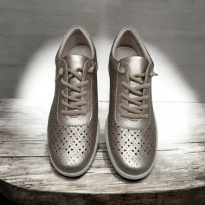 Calzaro Confort | Zapatos Sneakers Picaditos Cordones Slip-on 422 Bronce