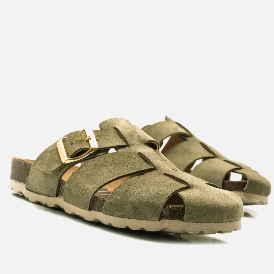 zueco__liliane_serraje_ve_1.webp Calzaro Zuecos | Sandalias Bios | Zueco 59375 Liliane Serraje Verde Kaki .