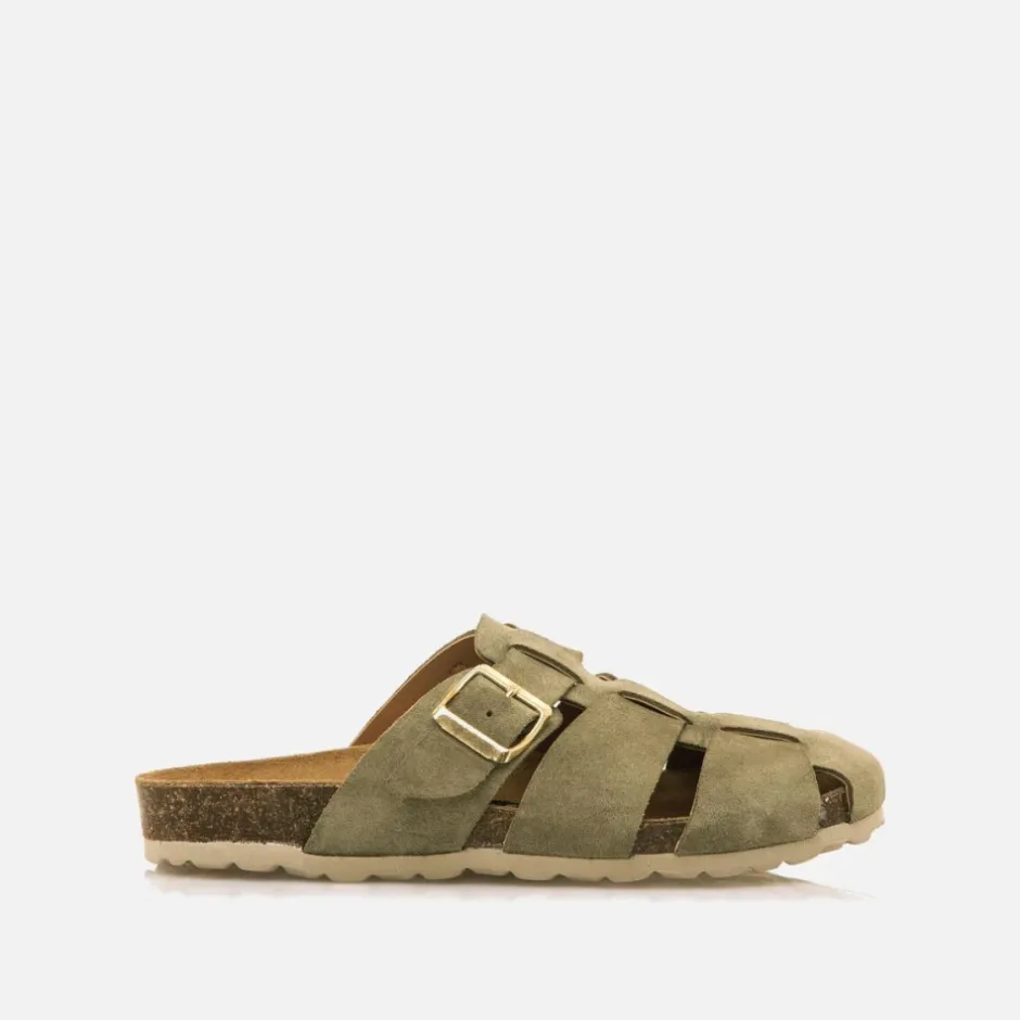 zueco__liliane_serraje_ve_6.webp Calzaro Zuecos | Sandalias Bios | Zueco 59375 Liliane Serraje Verde Kaki .