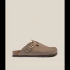 Calzaro Sandalias | Sandalias Bios | Zueco 599 Nobuk Taupe Marrón.