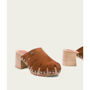 Calzaro Zuecos | Zueco Mujer Serraje Cuero Gia 2880.