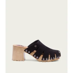 Calzaro Zuecos | Zueco Mujer Serraje Negro Gia 2880.