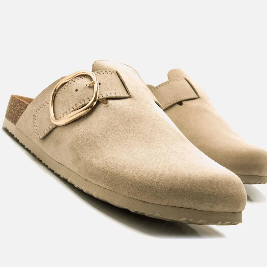 zueco_plano_bios__linit_b_2.webp Calzaro Zuecos | Sandalias Bios | Zueco Plano Bios 59551 Linit Beige Arena