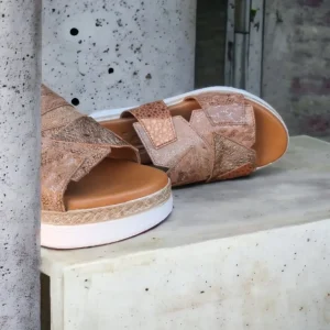 Calzaro Sandalias | Zueco Sandalia Cuñina 2769 Tiras Cuero.