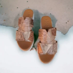 Calzaro Sandalias | Zueco Sandalia Cuñina 2769 Tiras Cuero.