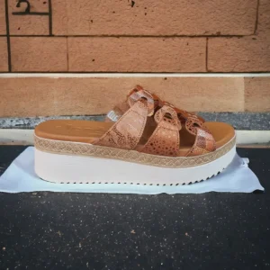 Calzaro Sandalias | Zueco Sandalia Cuñina 35 Tiras Cuero.